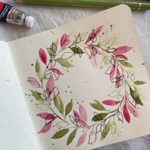 Workshop 11 juli 2026 - Bloemenkrans schilderen met aquarel