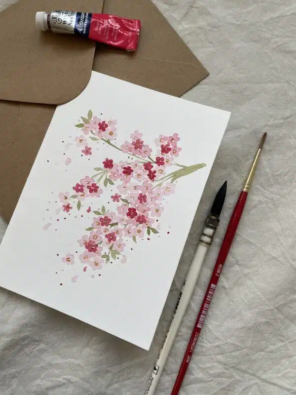 Workshop 17 mei 2025 - Bloemenkaartjes schilderen met aquarel - Afbeelding 2